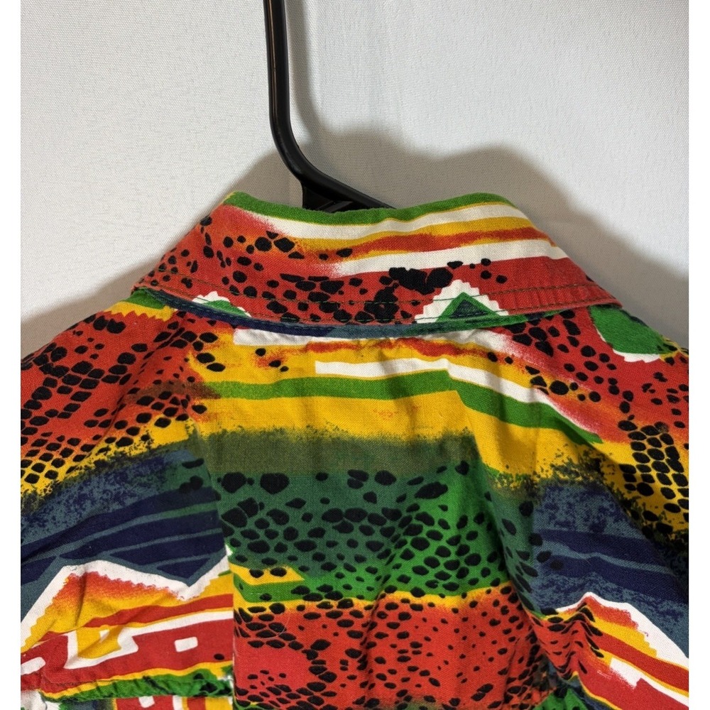 Vintage Mens Wrangler Size S Shirt Southwestern Aztec Brushpopper Print Rodeo - Picture 8 of 13